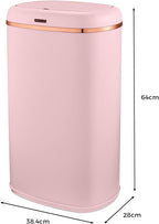 T838010pnk Cavaletto Square Sensor Bin 58L and Rose
