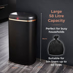 T838010pnk Cavaletto Square Sensor Bin 58L and Rose