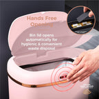 T838010pnk Cavaletto Square Sensor Bin 58L and Rose