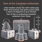 T838010pnk Cavaletto Square Sensor Bin 58L and Rose