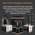 T838010pnk Cavaletto Square Sensor Bin 58L and Rose