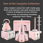 T838010pnk Cavaletto Square Sensor Bin 58L and Rose