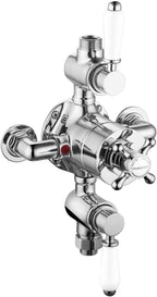 T87 Single Shower Unit Outlet Twin Thermostatic Valve