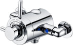 T95 Modern Thermostatic Shower Valve Concentric Chrome