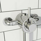 T95 Modern Thermostatic Shower Valve Concentric Chrome