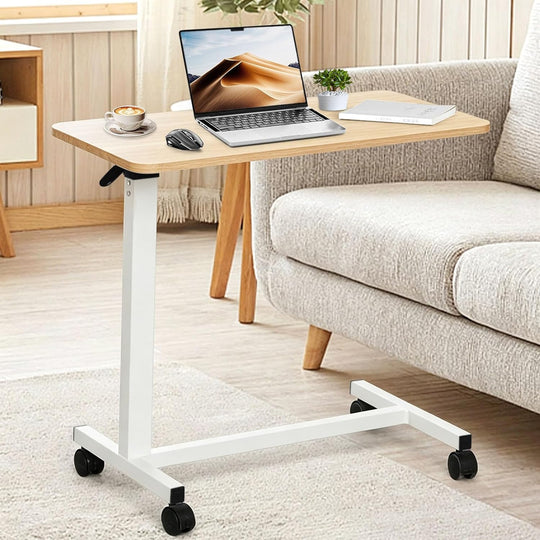 Table Adjustable Height Hospital Bed with Lockable Wheels