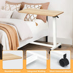 Table Adjustable Height Hospital Bed with Lockable Wheels