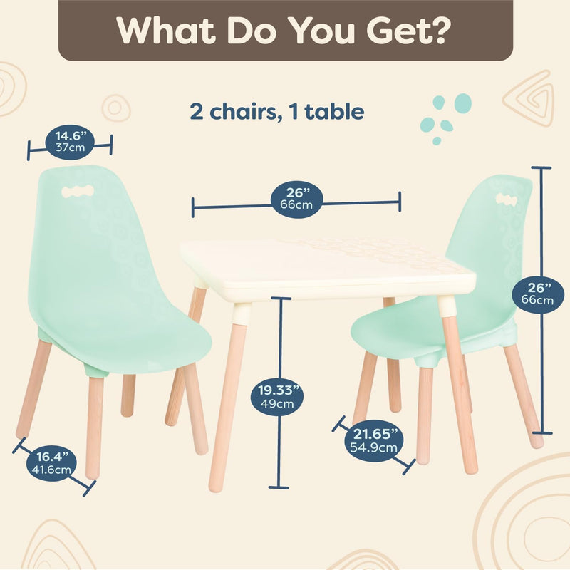 Table and Chair Set Kid Century Modern Mint