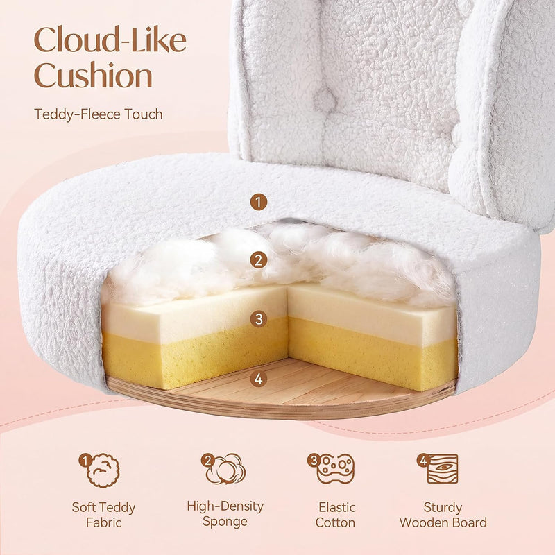 Table Chair Makeup Desk for Bedroom Teddy
