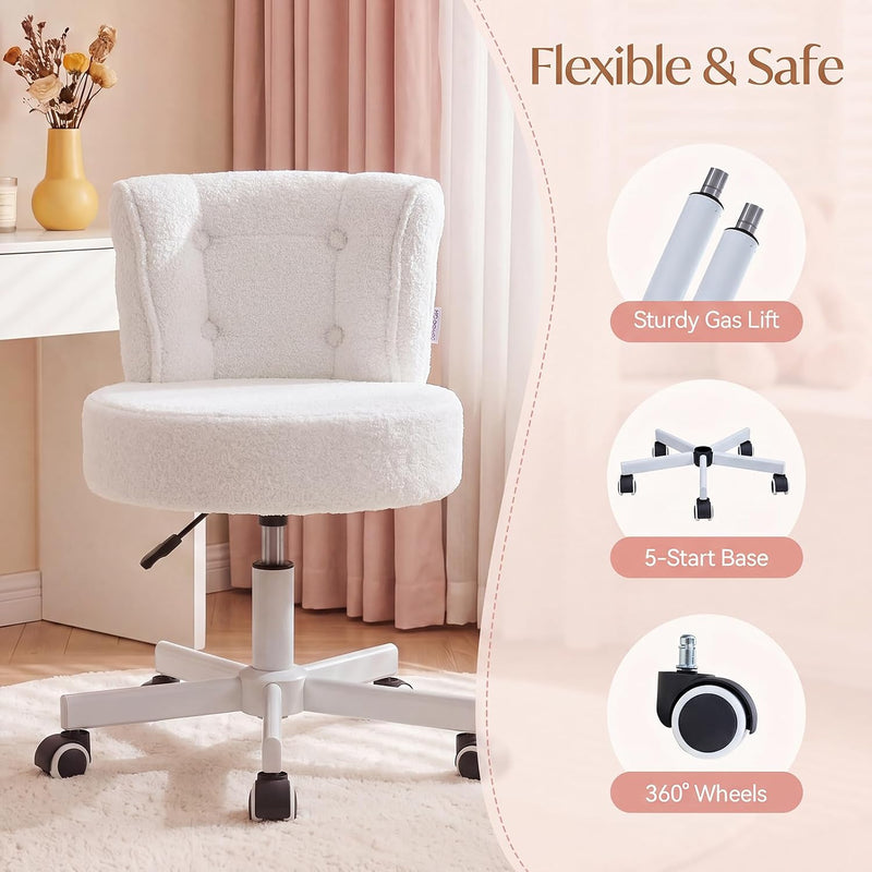 Table Chair Makeup Desk for Bedroom Teddy
