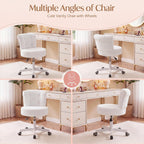 Table Chair Makeup Desk for Bedroom Teddy
