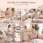 Table Chair Makeup Desk for Bedroom Teddy