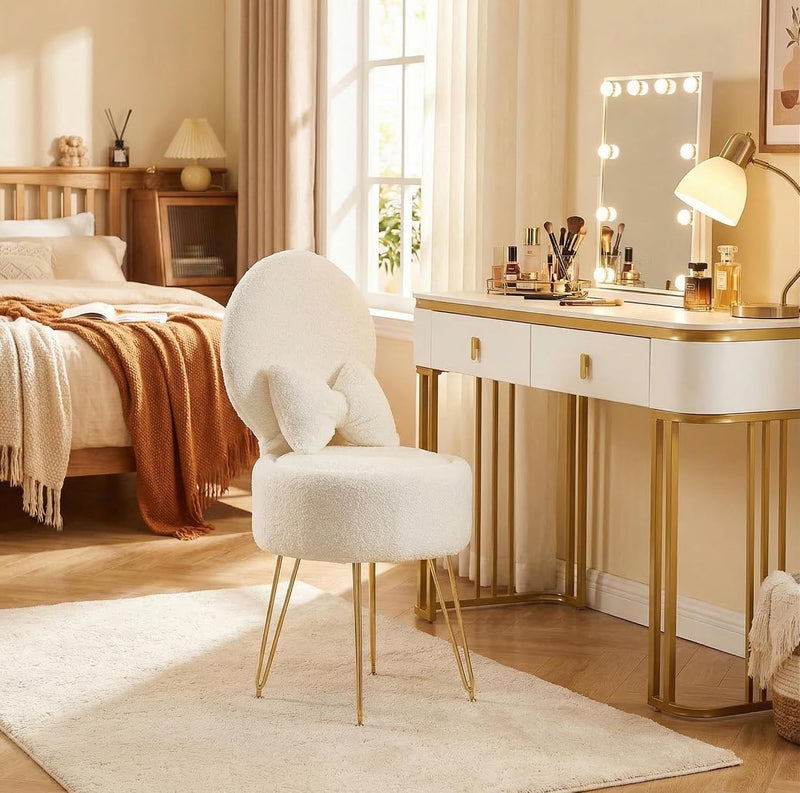Table Chair with Stroage Space Vanity