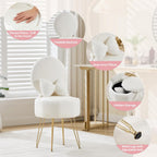 Table Chair with Pillow Vanity Hidden Storage Foldable