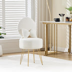 Table Chair with Pillow Vanity Hidden Storage Foldable