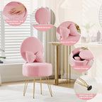 Table Chair with Pillow Vanity Hidden Storage Foldable
