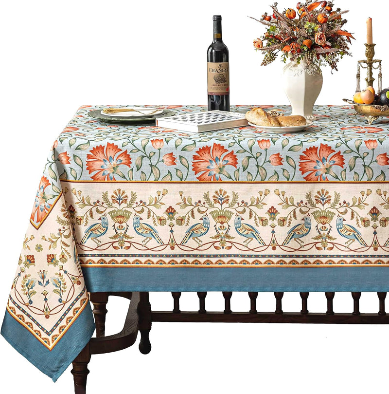 Table Cloth Rectangle Cotton Linen French Designer Pattern