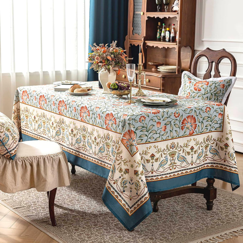 Table Cloth Rectangle Cotton Linen French Designer Pattern