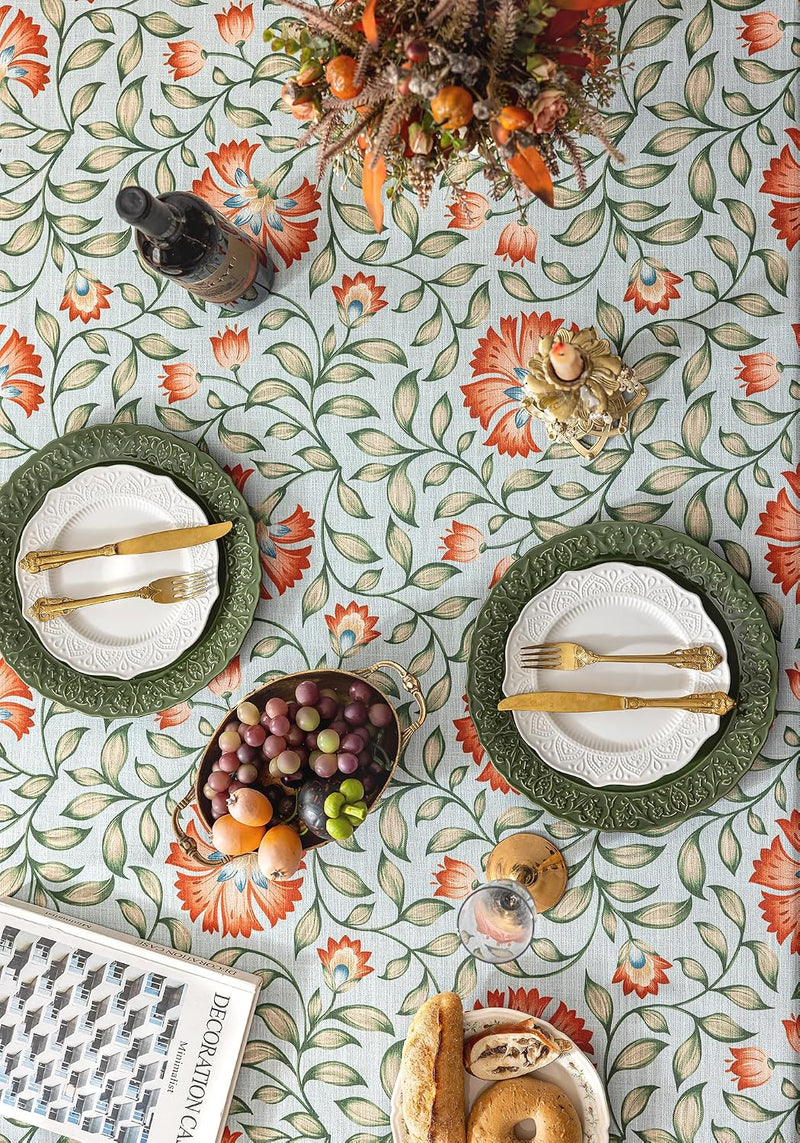 Table Cloth Rectangle Cotton Linen French Designer Pattern