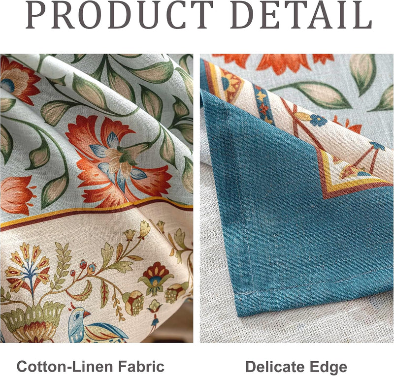 Table Cloth Rectangle Cotton Linen French Designer Pattern