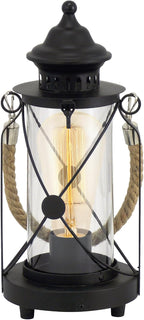Table Lamp 1-Flame Vintage Light Lantern