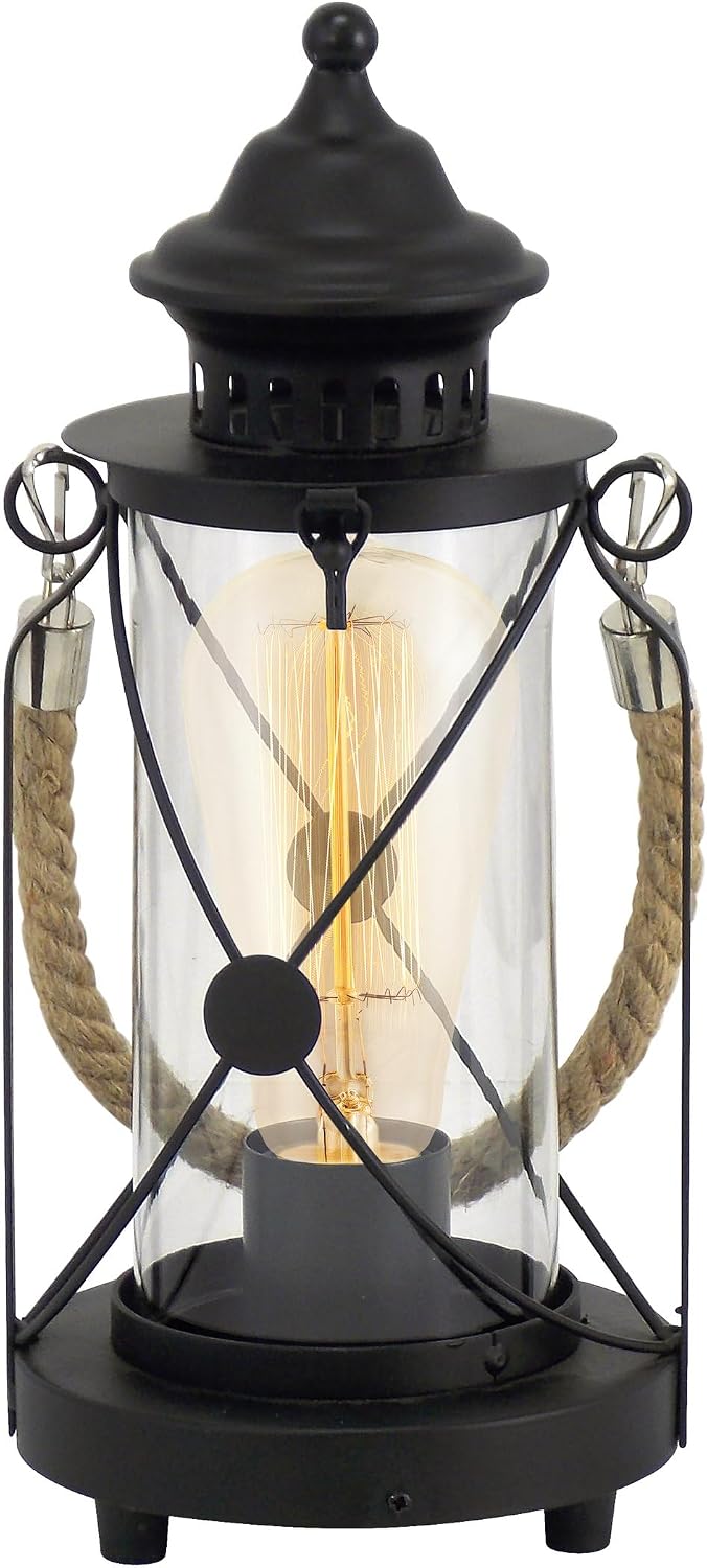 Table Lamp 1-Flame Vintage Light Lantern