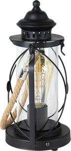 Table Lamp 1-Flame Vintage Light Lantern