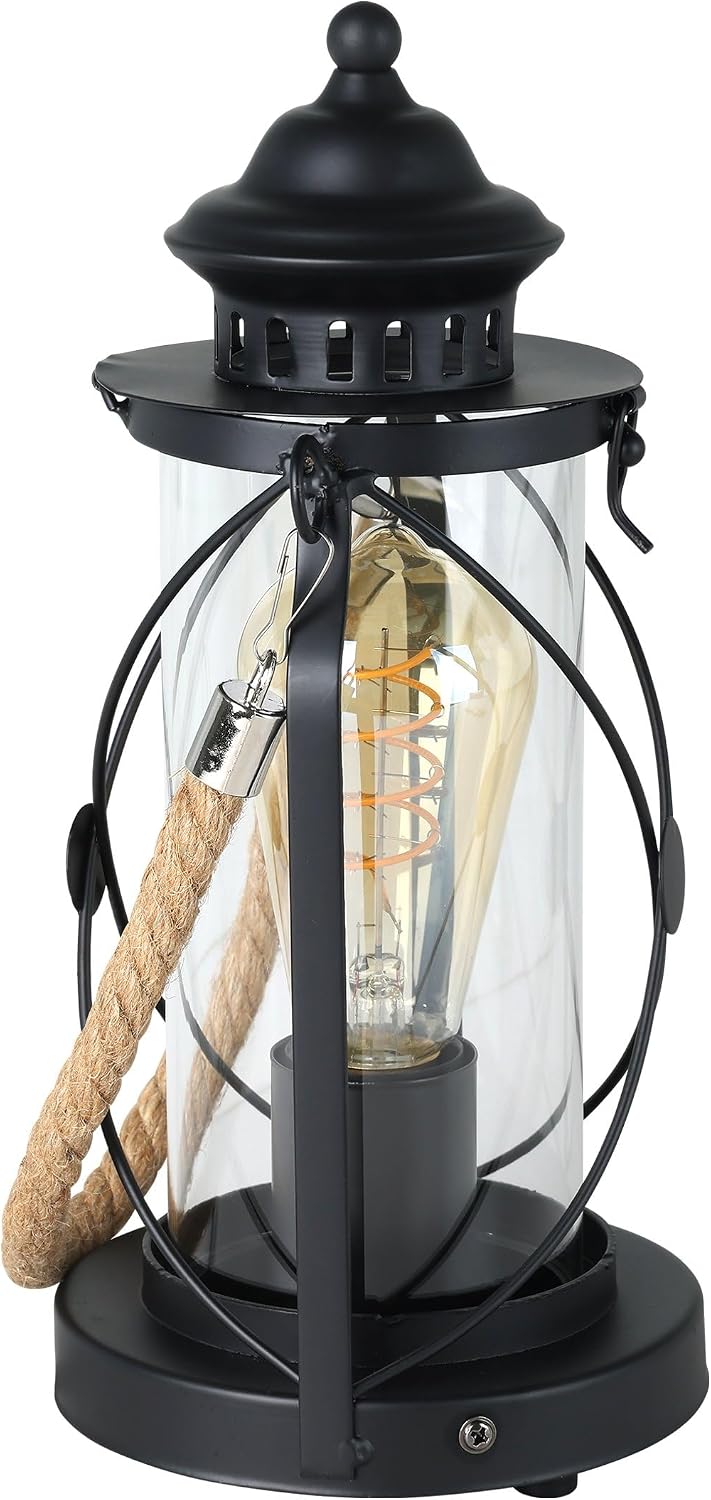 Table Lamp 1-Flame Vintage Light Lantern