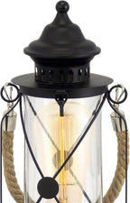 Table Lamp 1-Flame Vintage Light Lantern