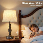 Table Lamp for Bedroom Bedside Lamps with Dual (Set of 2)