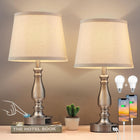 Brushed Nickel Base and Light Oat