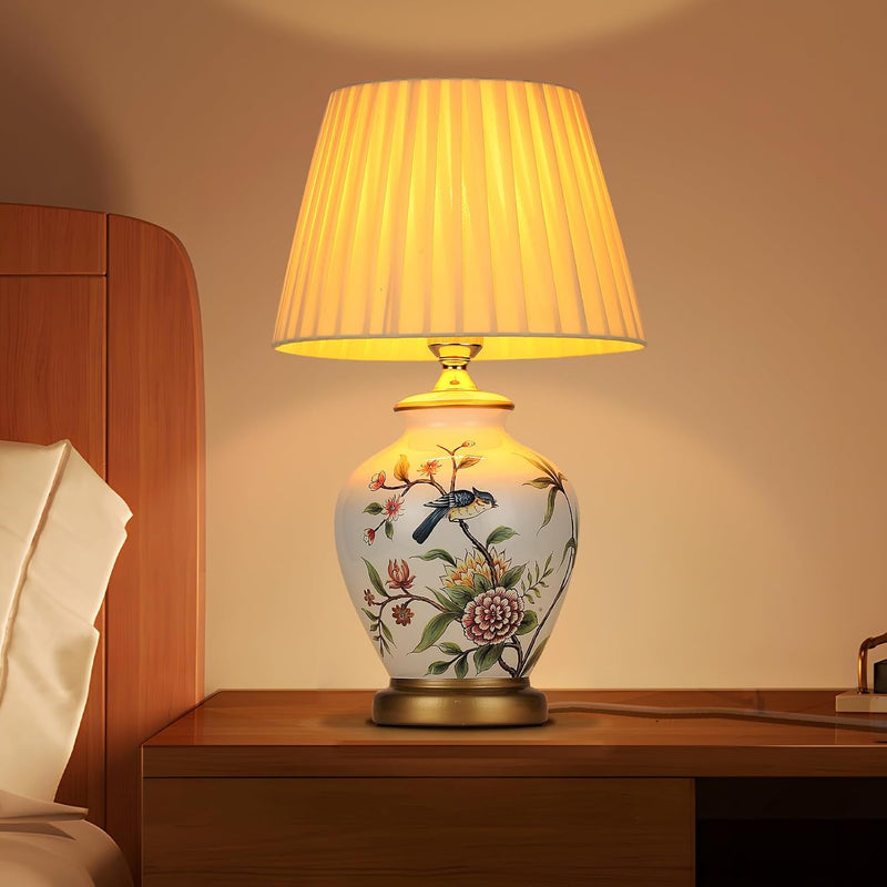 Table Lamp Retro Ceramic Living Room Bedside Vintage