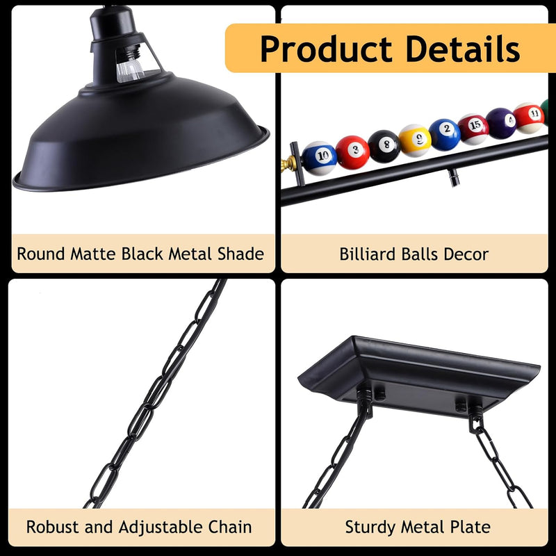 Table Light with 3 Matte Metal Shades