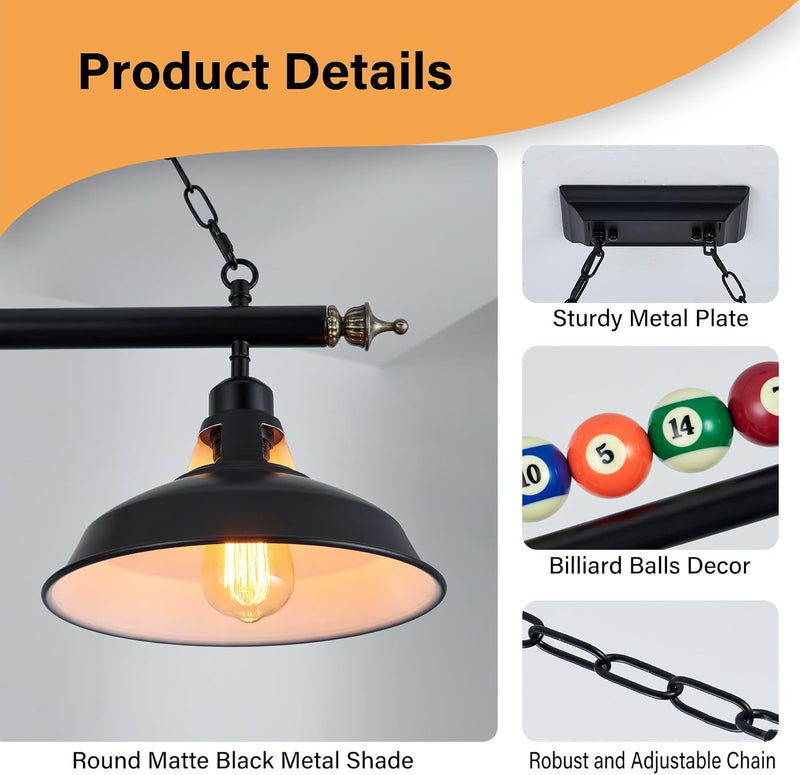 Table Light with 3 Matte Metal Shades