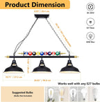 Table Light with 3 Matte Metal Shades
