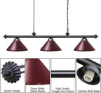 Table Lights with 3 Metal Shades for 7-9FT