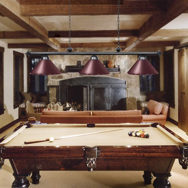 Table Lights with 3 Metal Shades for 7-9FT