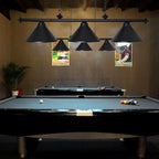Table Lights with 3 Metal Shades for 7-9FT