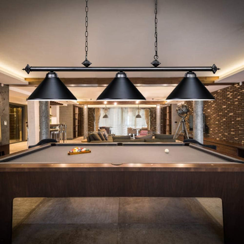 Table Lights with 3 Metal Shades for 7-9FT