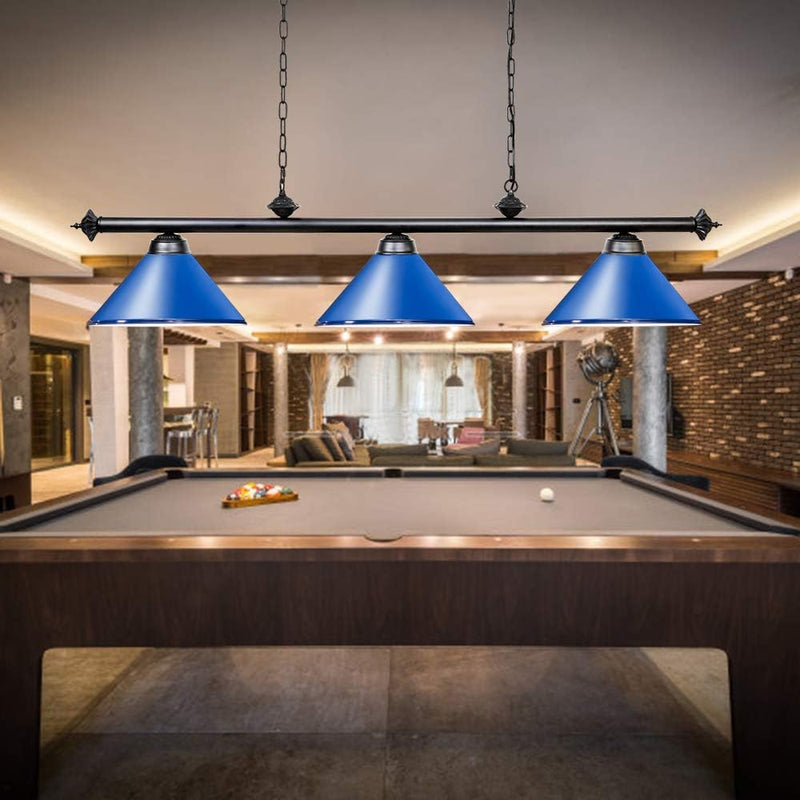 Table Lights with 3 Metal Shades for 7-9FT