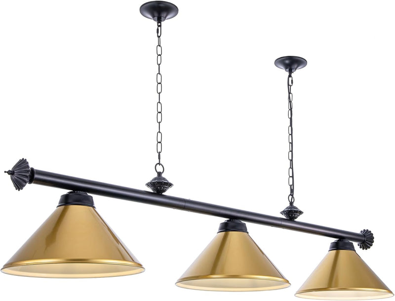 Table Lights with 3 Metal Shades for 7-9FT