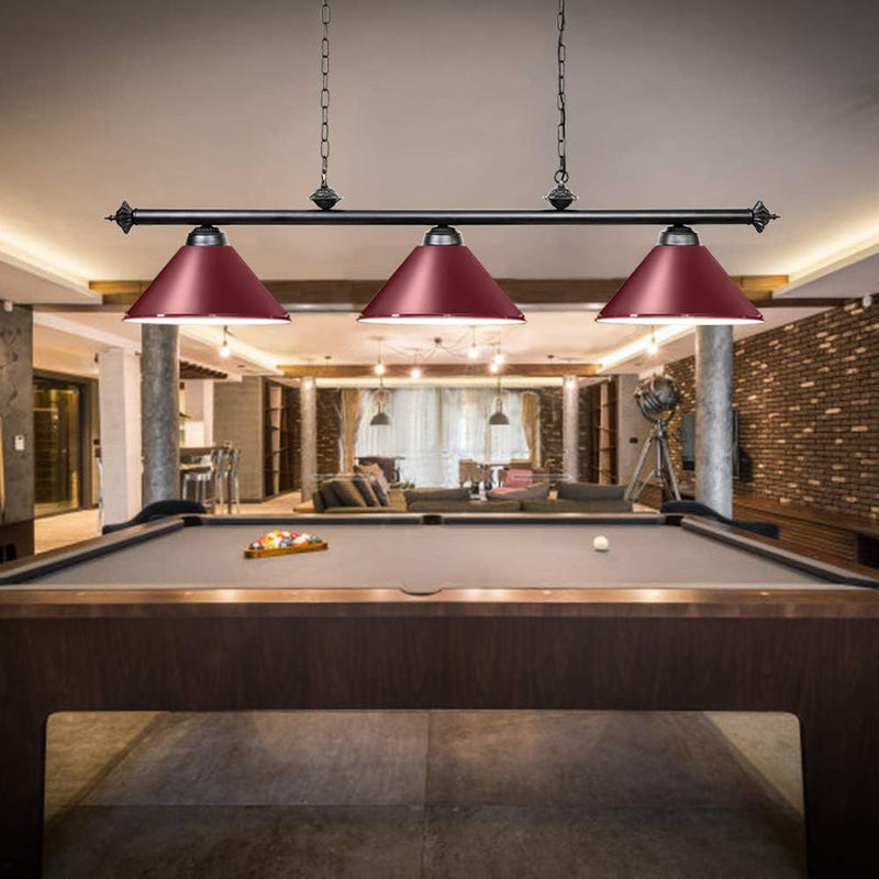 Table Lights with 3 Metal Shades for 7-9FT