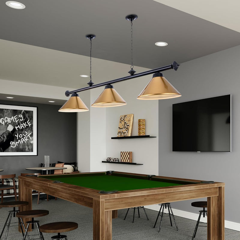Table Lights with 3 Metal Shades for 7-9FT