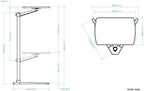 Table Stand Height Adjustable Tray Side for Bed