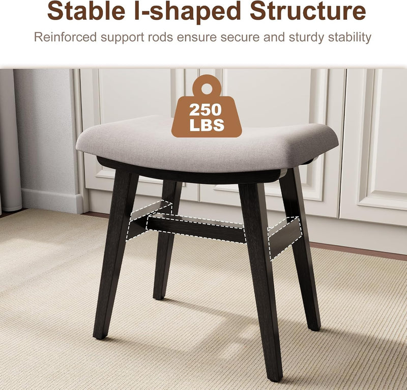 Table Stool Solid Wood Small Vanity Compact Makeup