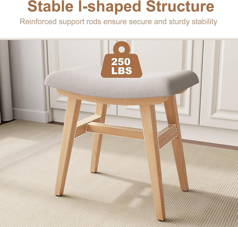 Table Stool Solid Wood Small Vanity Compact Makeup