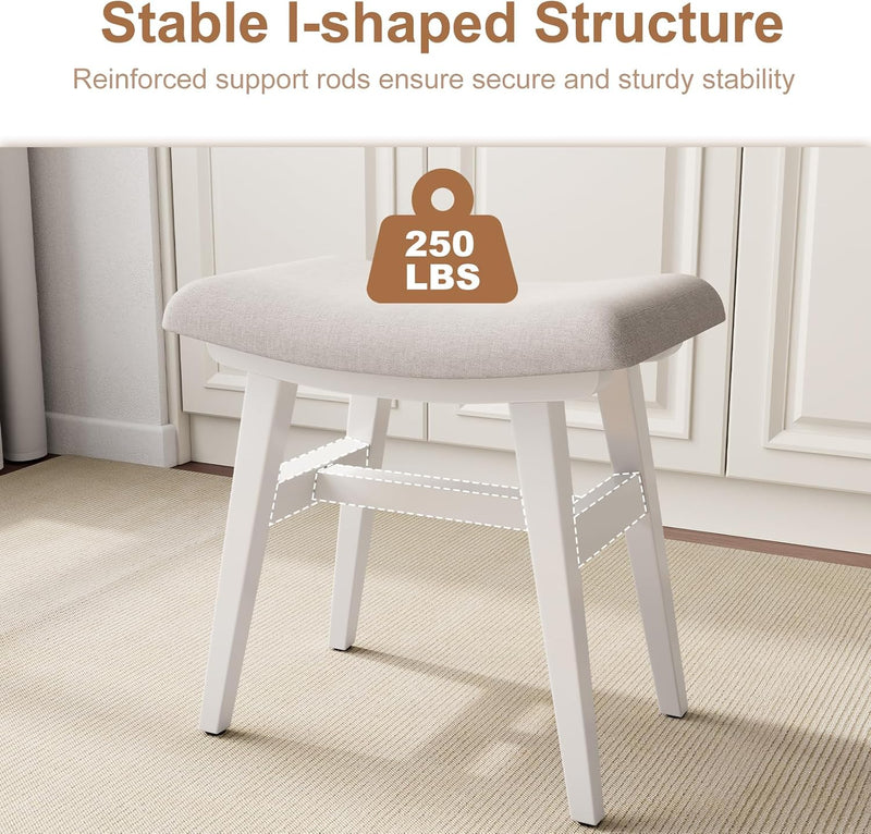 Table Stool Solid Wood Small Vanity Compact Makeup