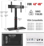 Table Top TV Stand for 43-75 85 Inch