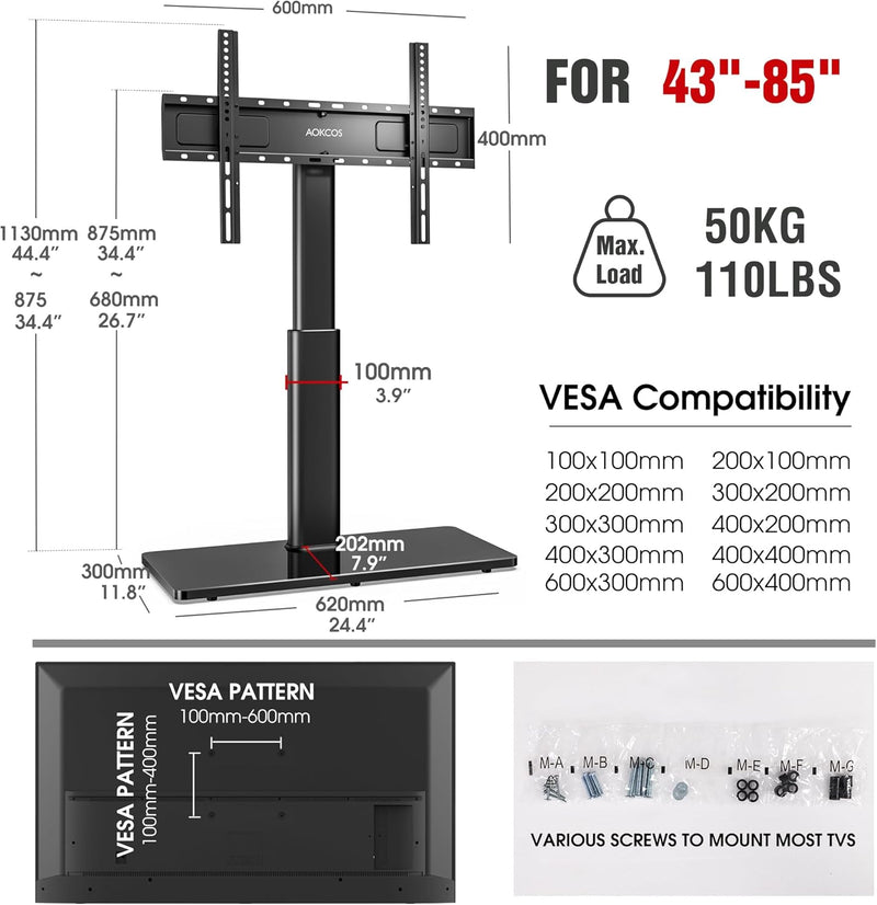 Table Top TV Stand for 43-75 85 Inch