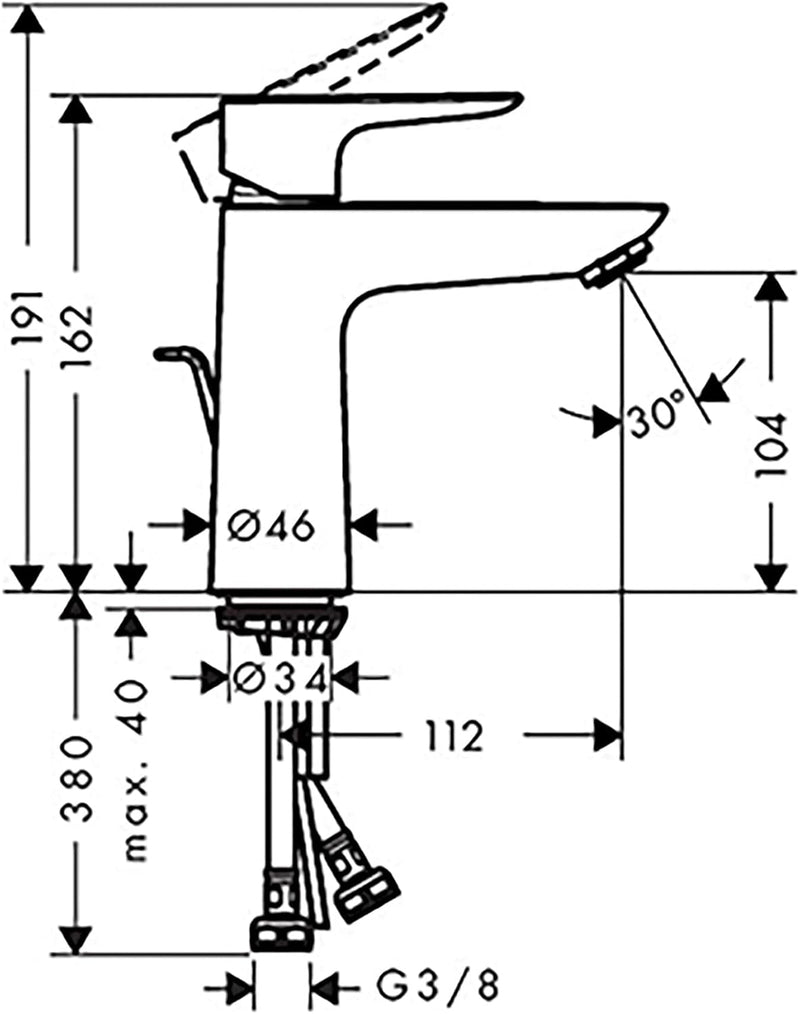 Talis E 110 Coolstart Single-Lever Washbasin Mixer Tap